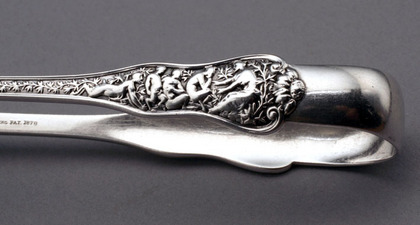 Tiffany Olympian Sterling Silver Sugar Tongs -Satyrs Receiving Instruction